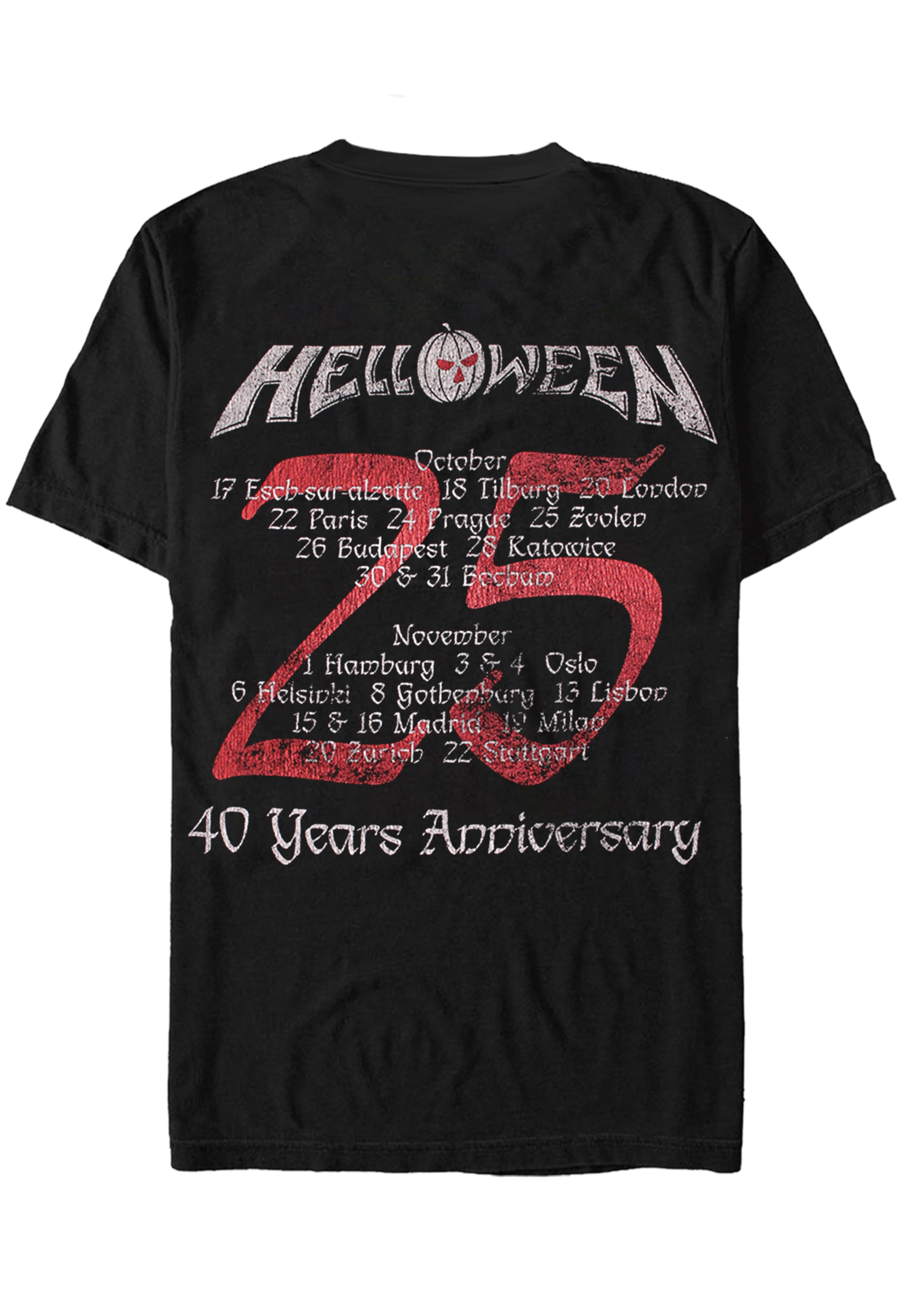Helloween Jack O Lantern Tour 2025 T-Shirt nera