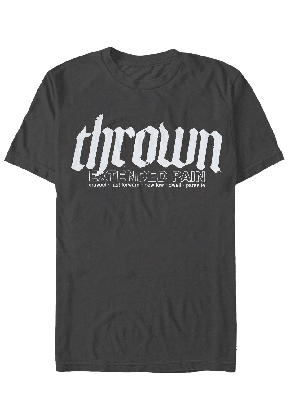 Thrown Extended Pain Charcoal T-Shirt grigia uomo