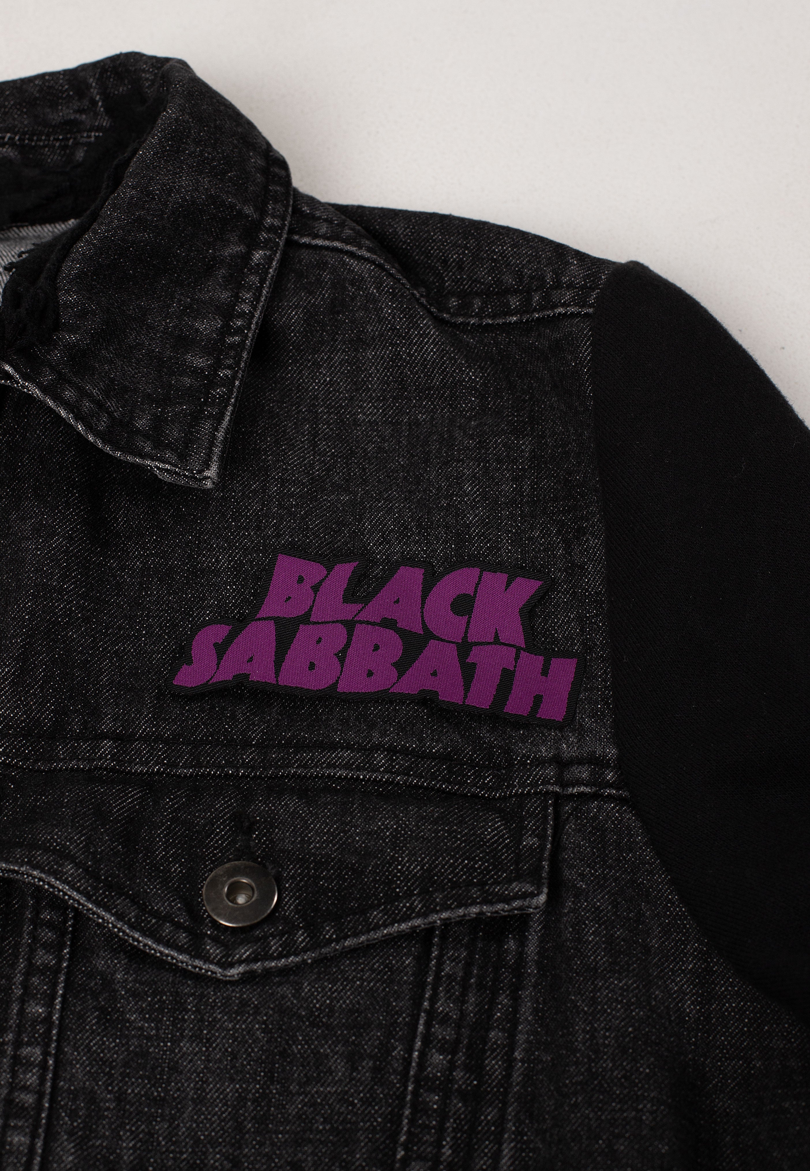 Black Sabbath Logo Cut Out patch toppa nera onesize