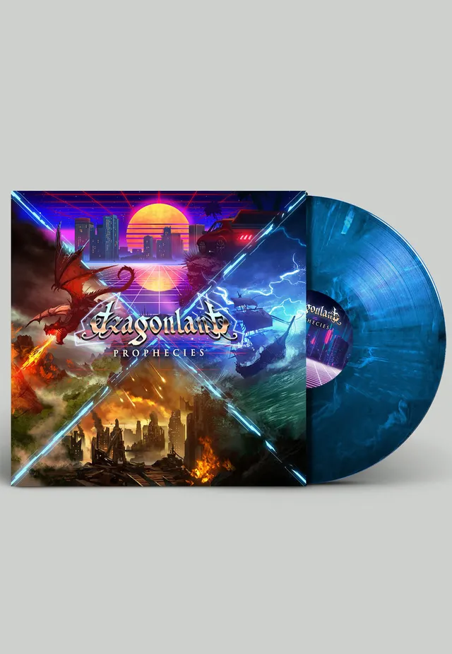 Dragonland Prophecies vinile LP blue marbled power metal