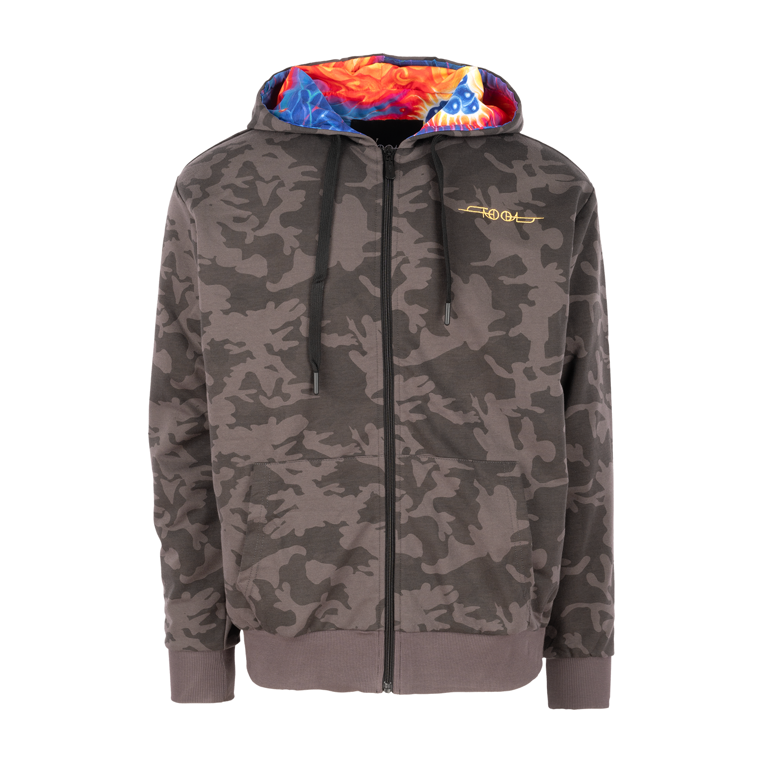 Tool Fear Inoculum Felpa Zip Camo Foderata Nera