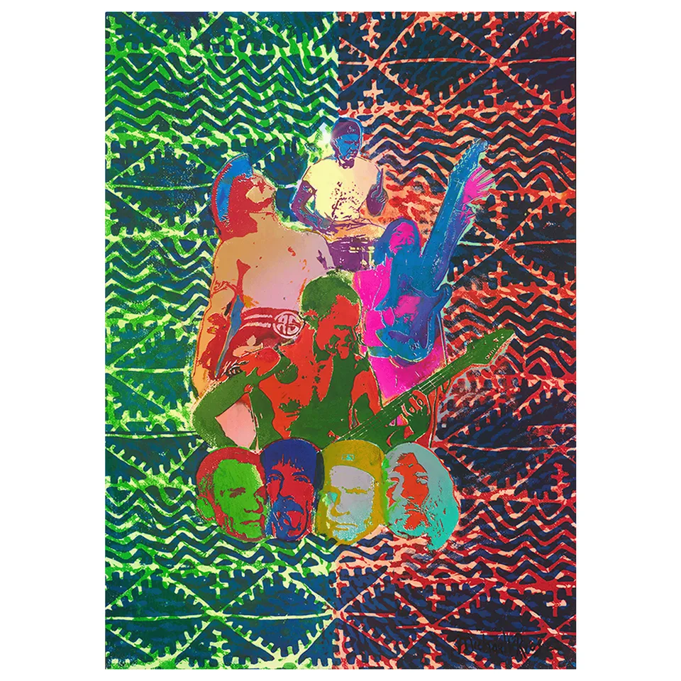 Red Hot Chili Peppers Jamming poster olografico Michael Rios 18x24