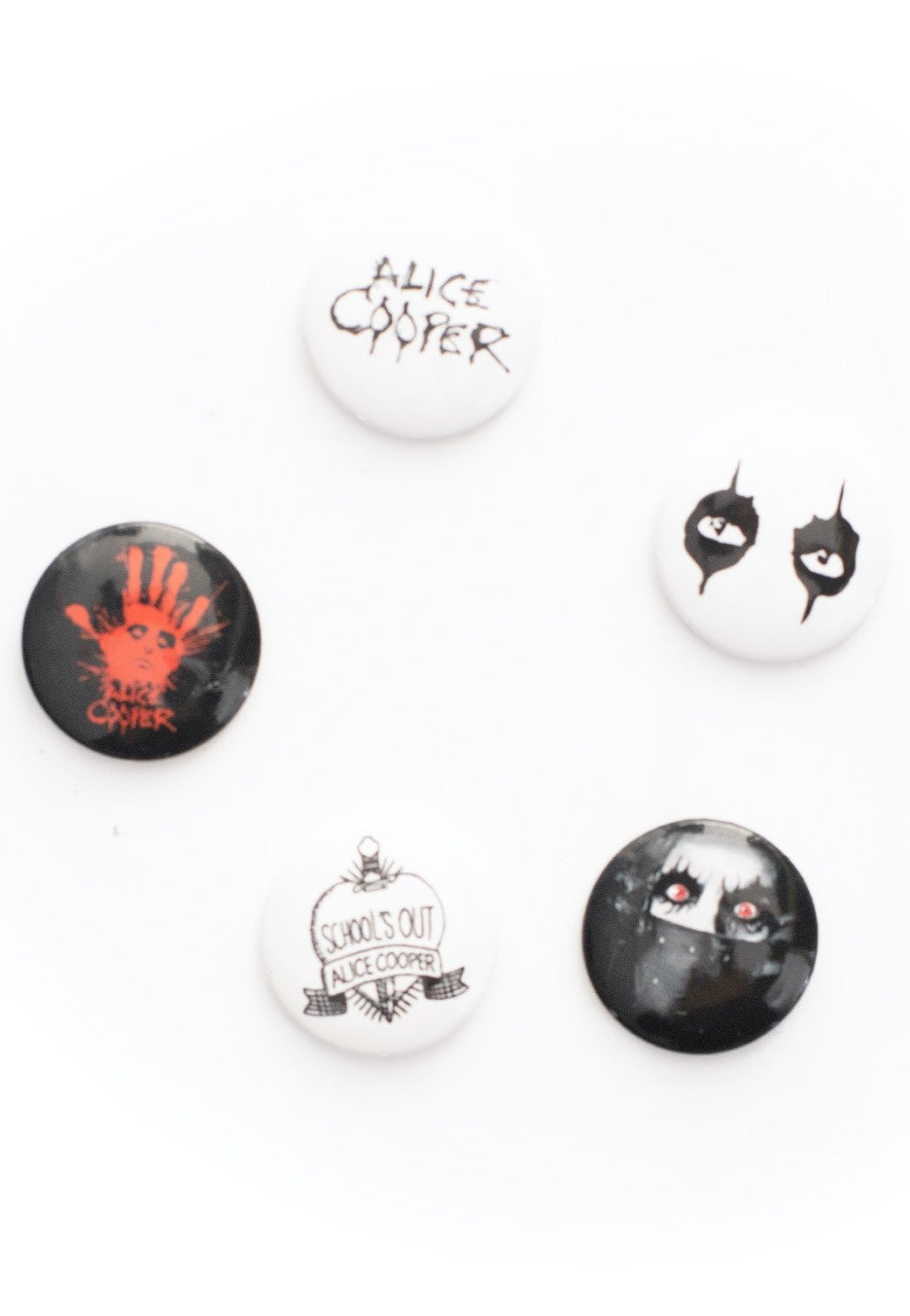 Alice Cooper Eyes Pack 5 set spille bottoni multicolore