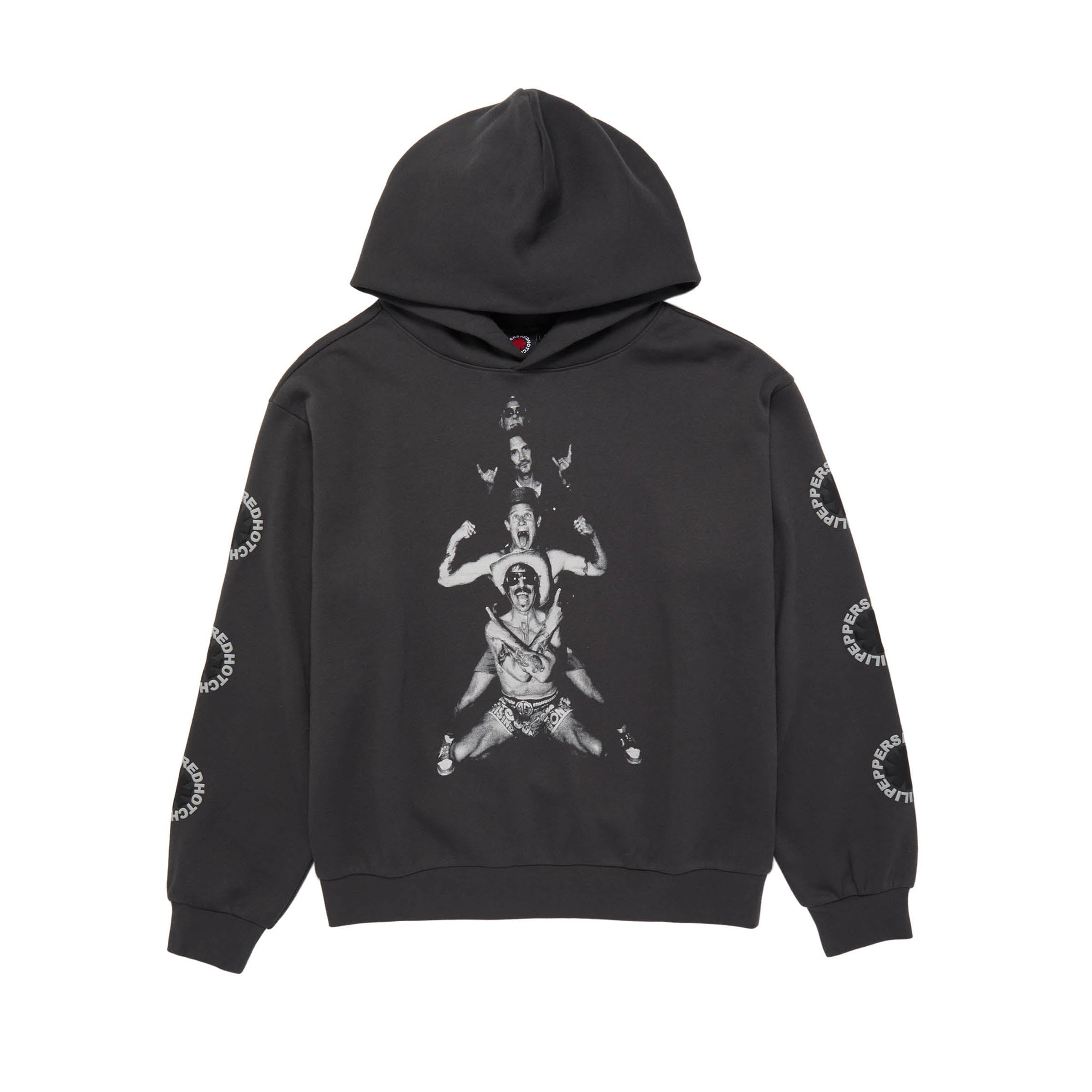 Red Hot Chili Peppers Totem Hoodie Felpa Cappuccio Nera Vintage