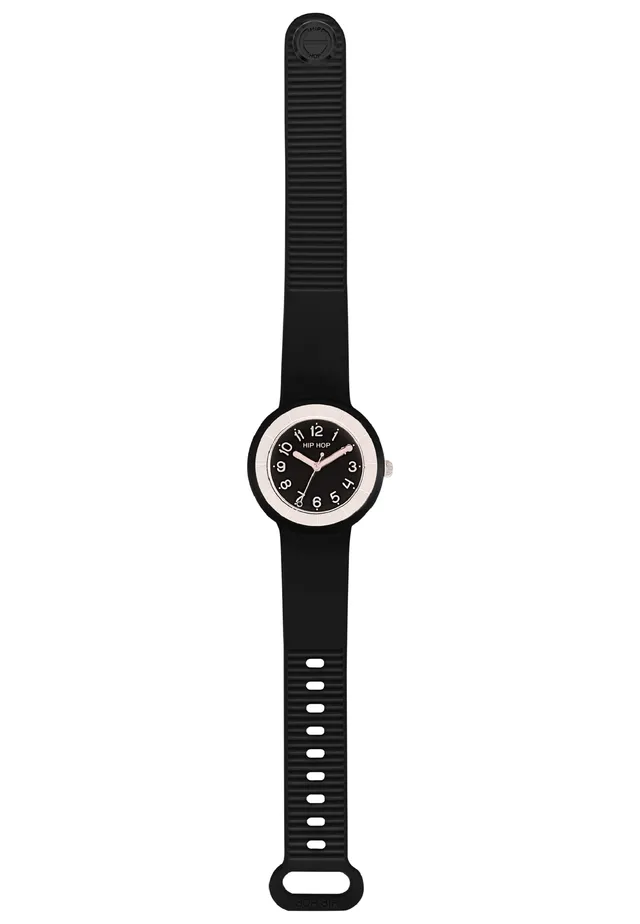 Hip Hop Hero.Dot orologio donna 34 mm nero silicone