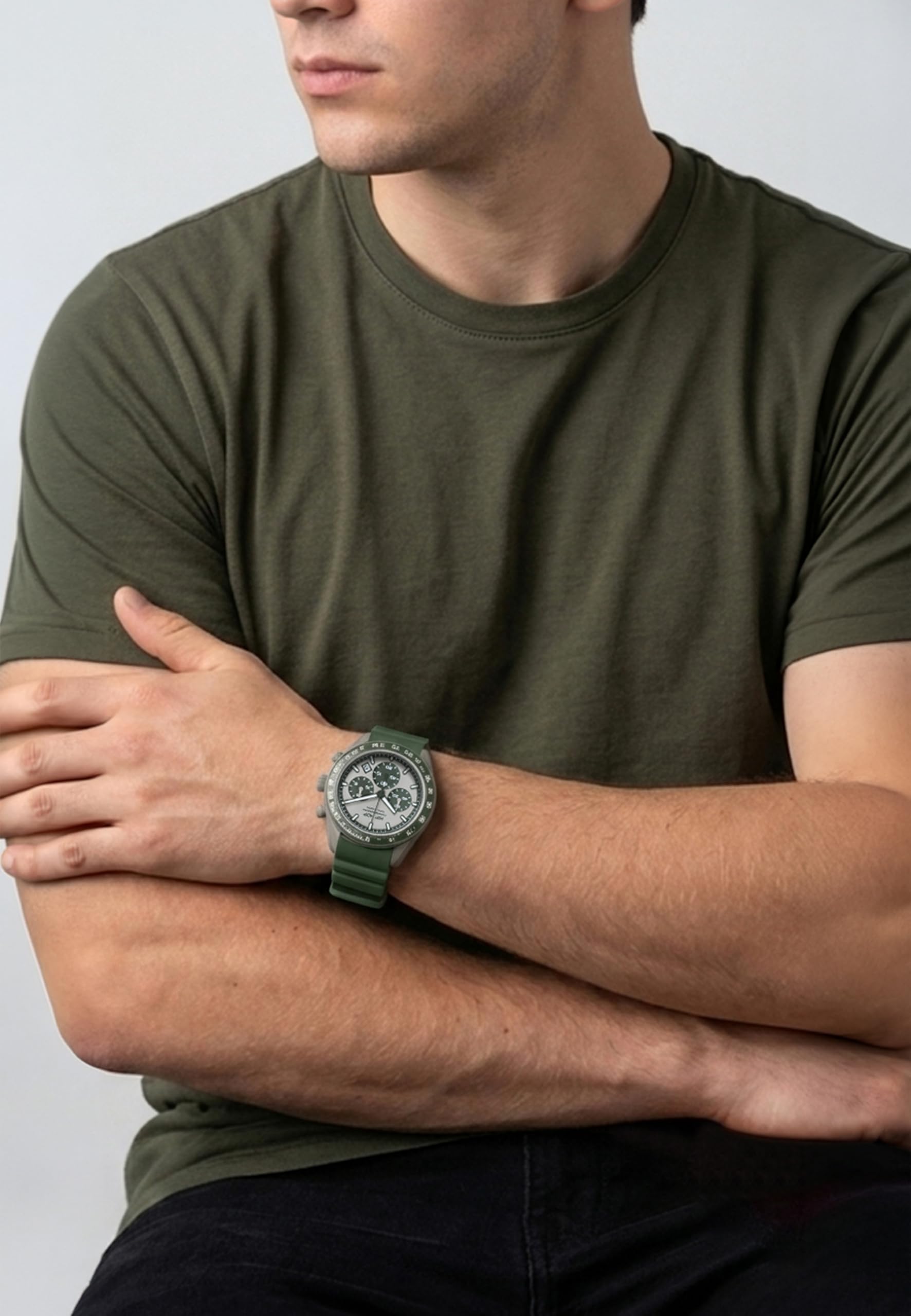 Hip Hop X Man HWU1346 orologio uomo verde cronografo