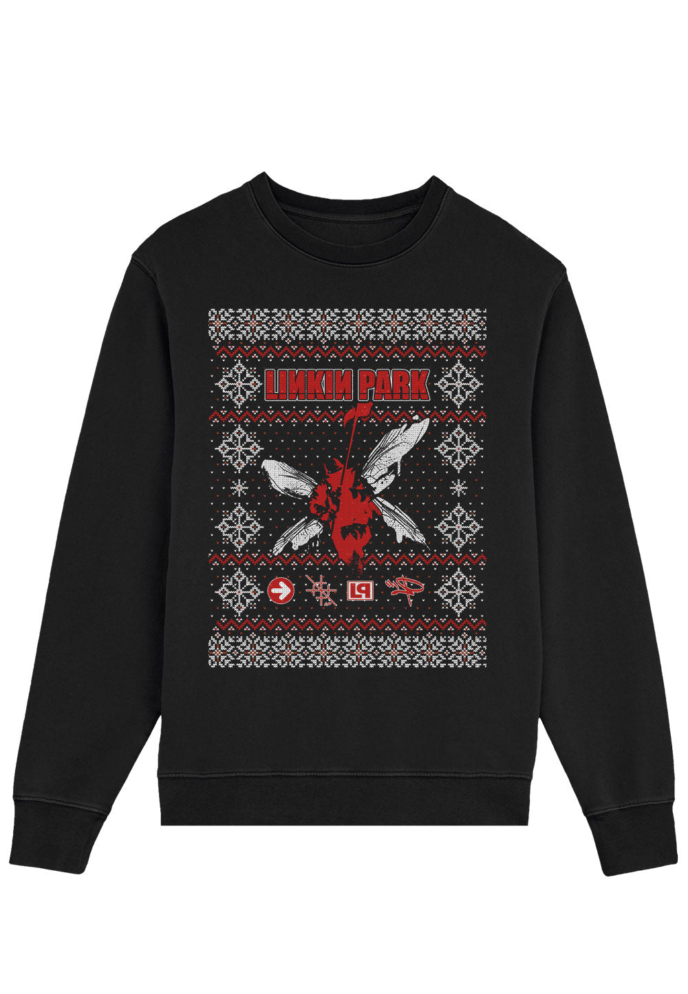 Linkin Park Hybrid Christmas Maglione Nero Unisex