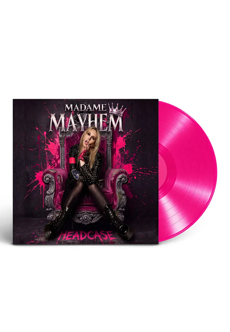Madame Mayhem Headcase LP vinile rosa hard rock limitato