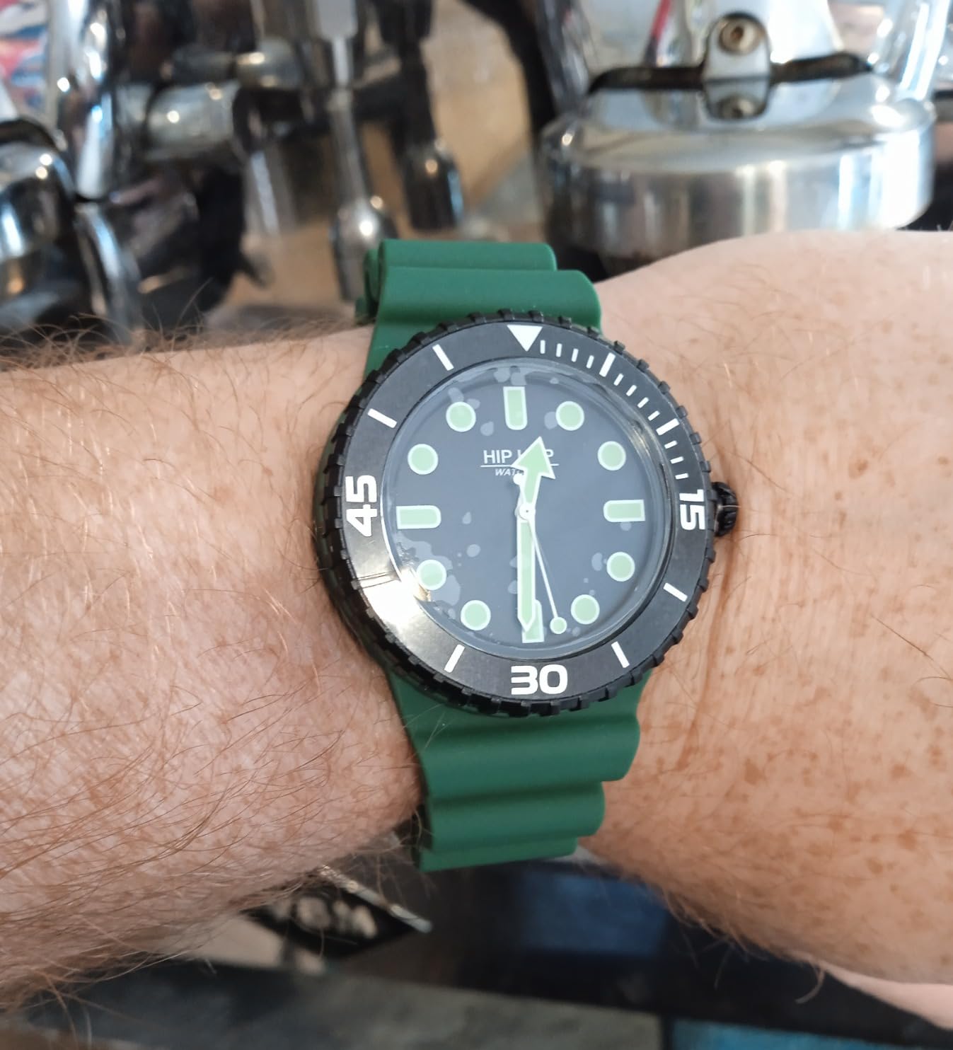 Hip Hop Master Orologio Uomo Giallo 41 mm Silicone