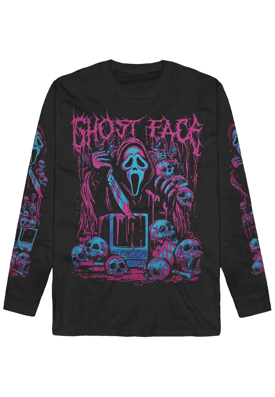 Scream Metal Longsleeve maglia nera taglia M cotone