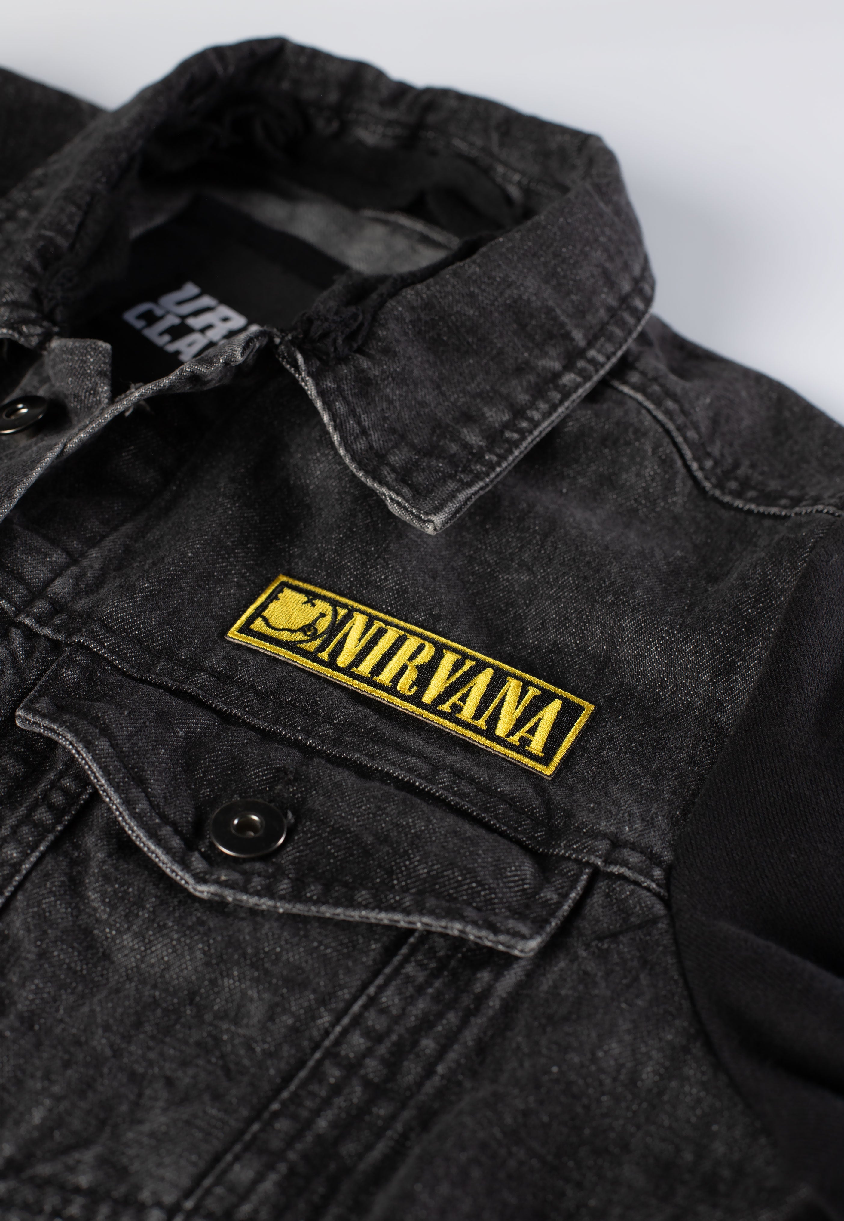 Nirvana Logo Happy Face Patch Toppa Nera Grunge