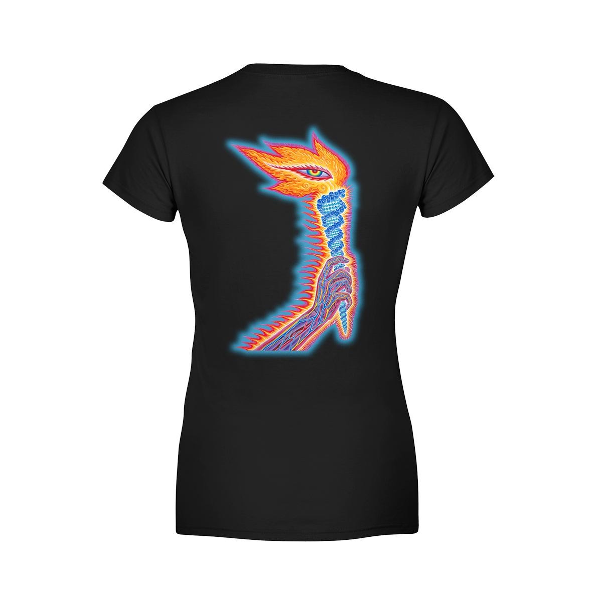 Tool Logo Torch T-Shirt Donna Cotone Slim Fit Nero
