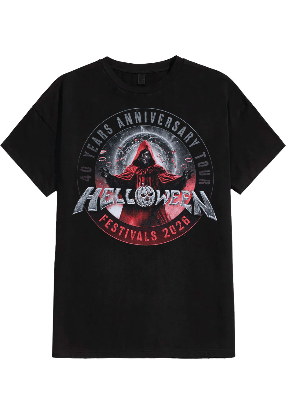 Helloween Keeper Emblem Festivals 2026 T-Shirt Nera