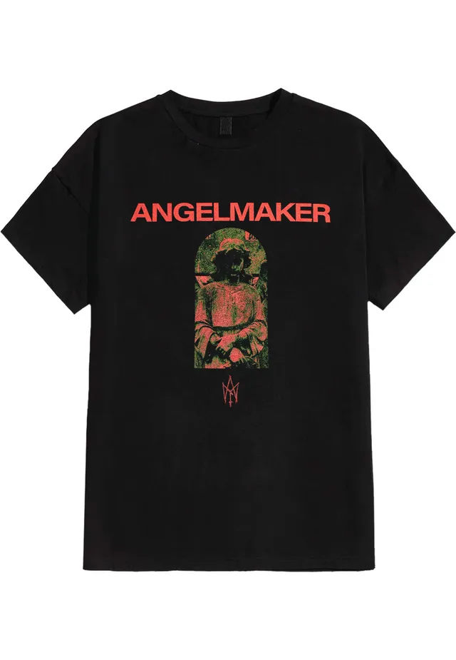 Angelmaker Thou Shall Not T-Shirt nera uomo taglia L