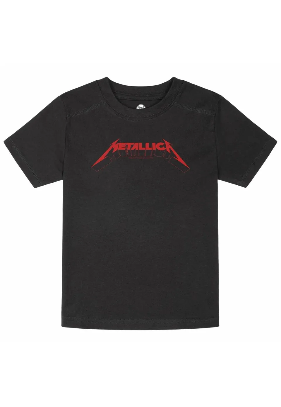 Metallica Red Logo Kids T-Shirt nera thrash metal