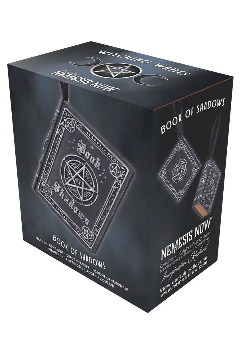 Nemesis Now Book Of Shadows decorazione albero Natale resina nera