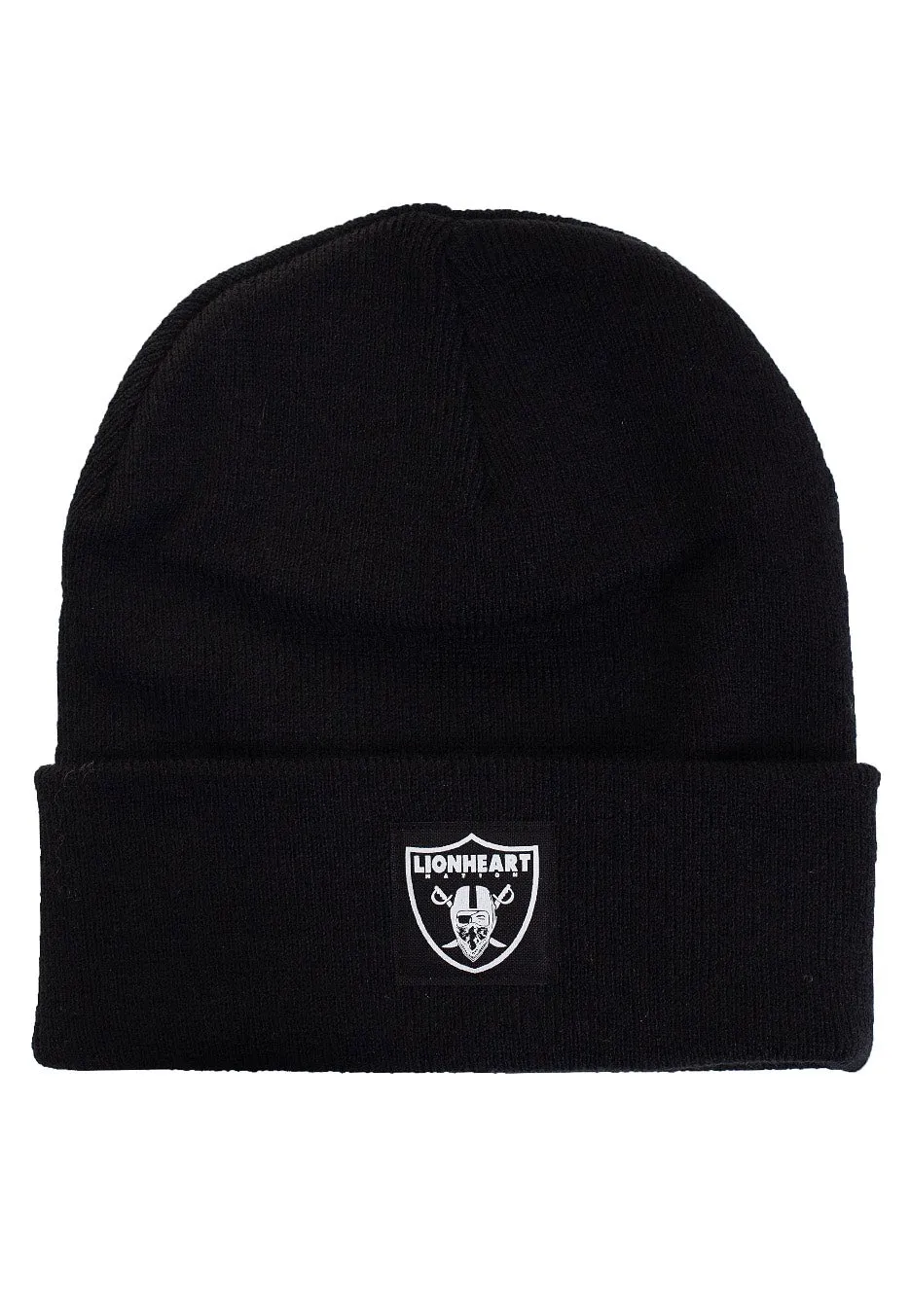 Lionheart Nation Black Beanie berretto nero lungo