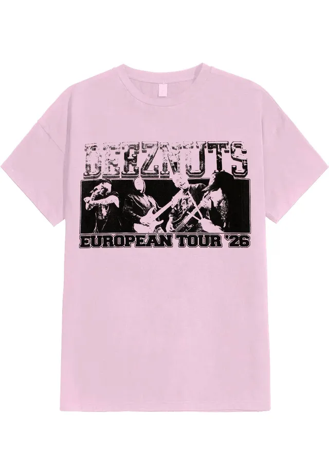 Deez Nuts Summer 2026 Tour Baby Pink T-Shirt Rosa