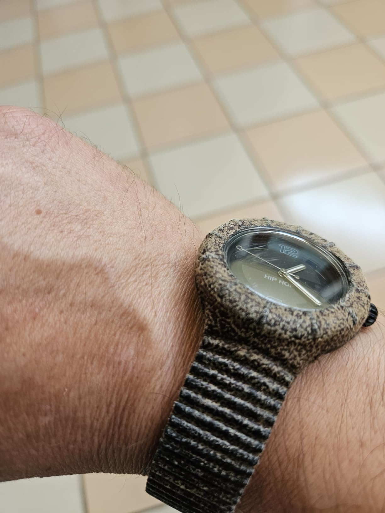 Hip Hop X Man orologio uomo nero tessuto vintage 42 mm