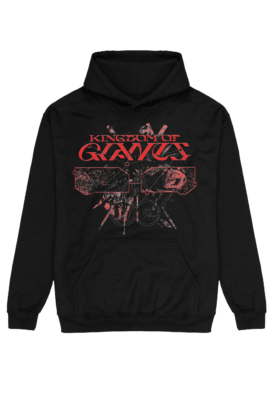 Kingdom Of Giants Death Is Always Felpa con Cappuccio Nera