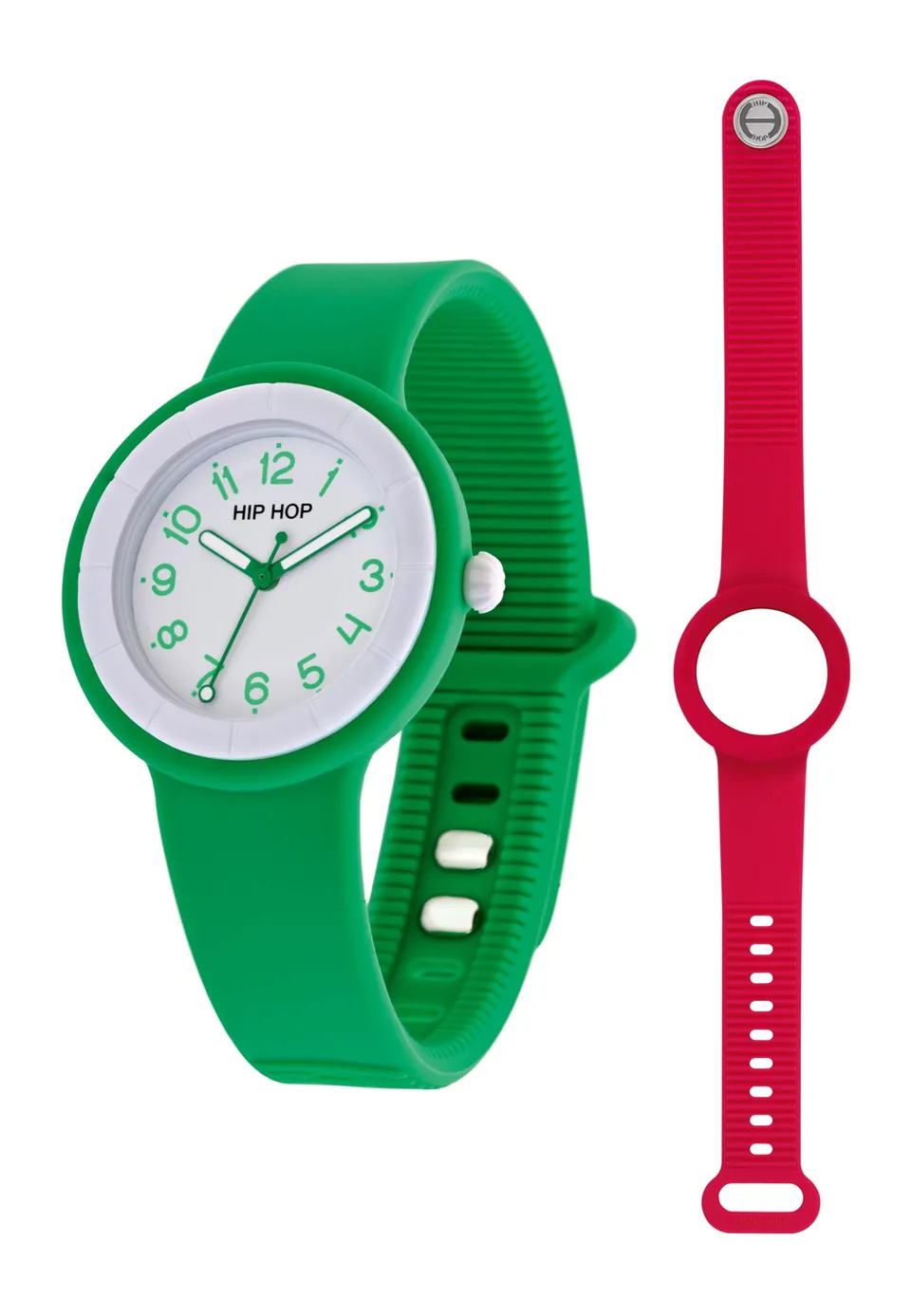 Hip Hop Hero.Dot HK0062 Orologio Donna Verde 34 mm Silicone