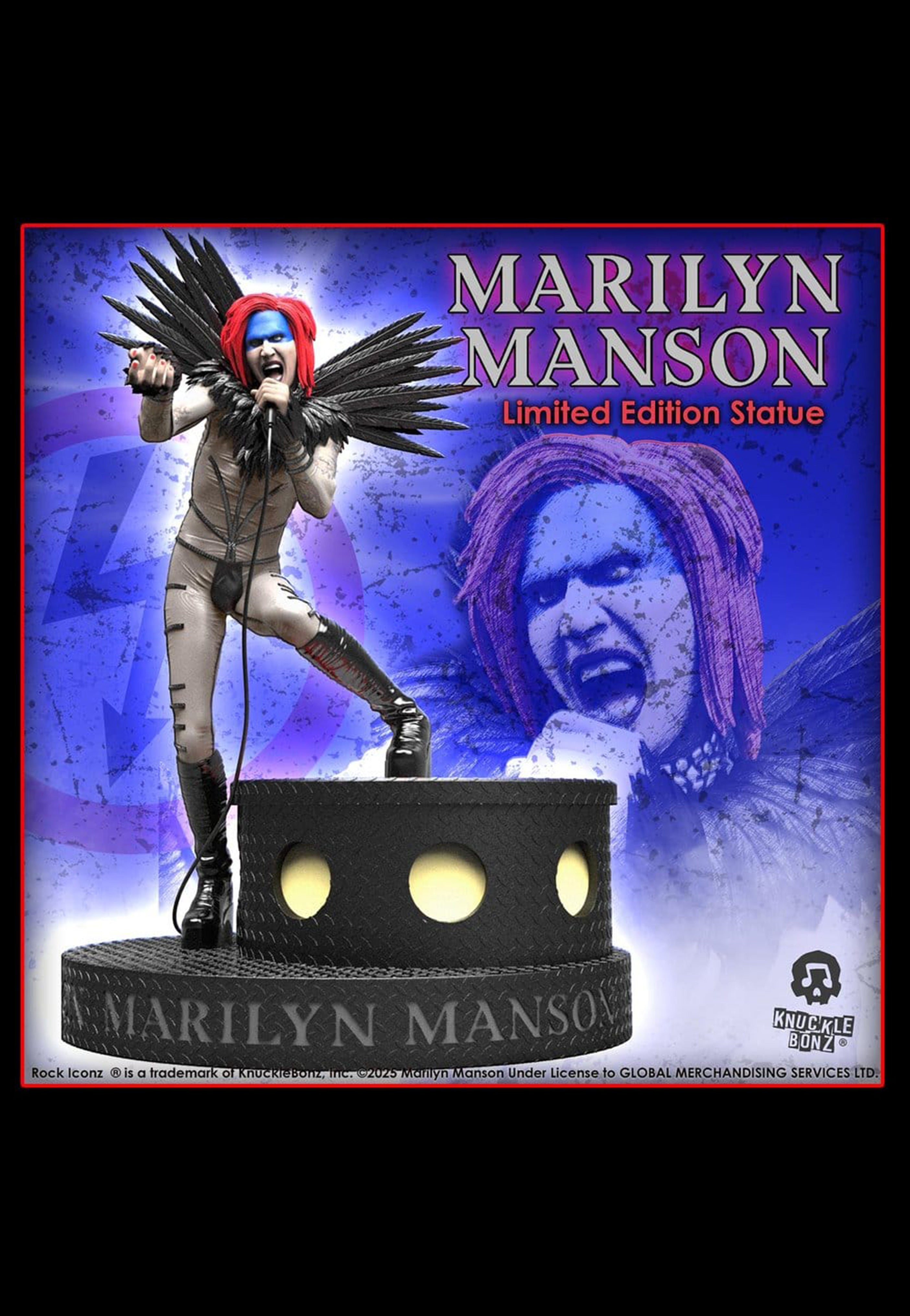 Marilyn Manson II Rock Iconz Statua multicolore