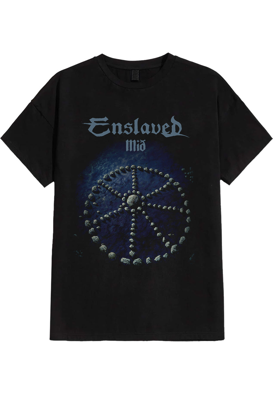 Enslaved Mid t-shirt nera manica corta taglie S-3XL