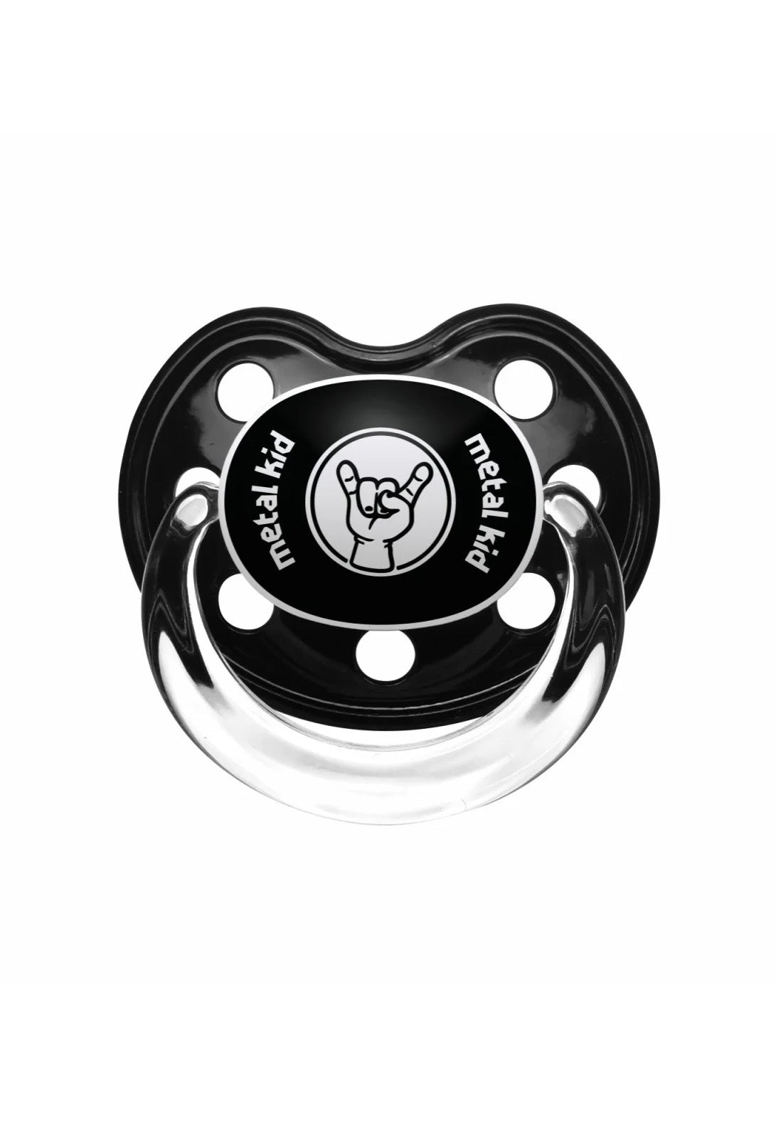 Metal Kids Metal Kid Ciuccio Silicone Nero Taglia S