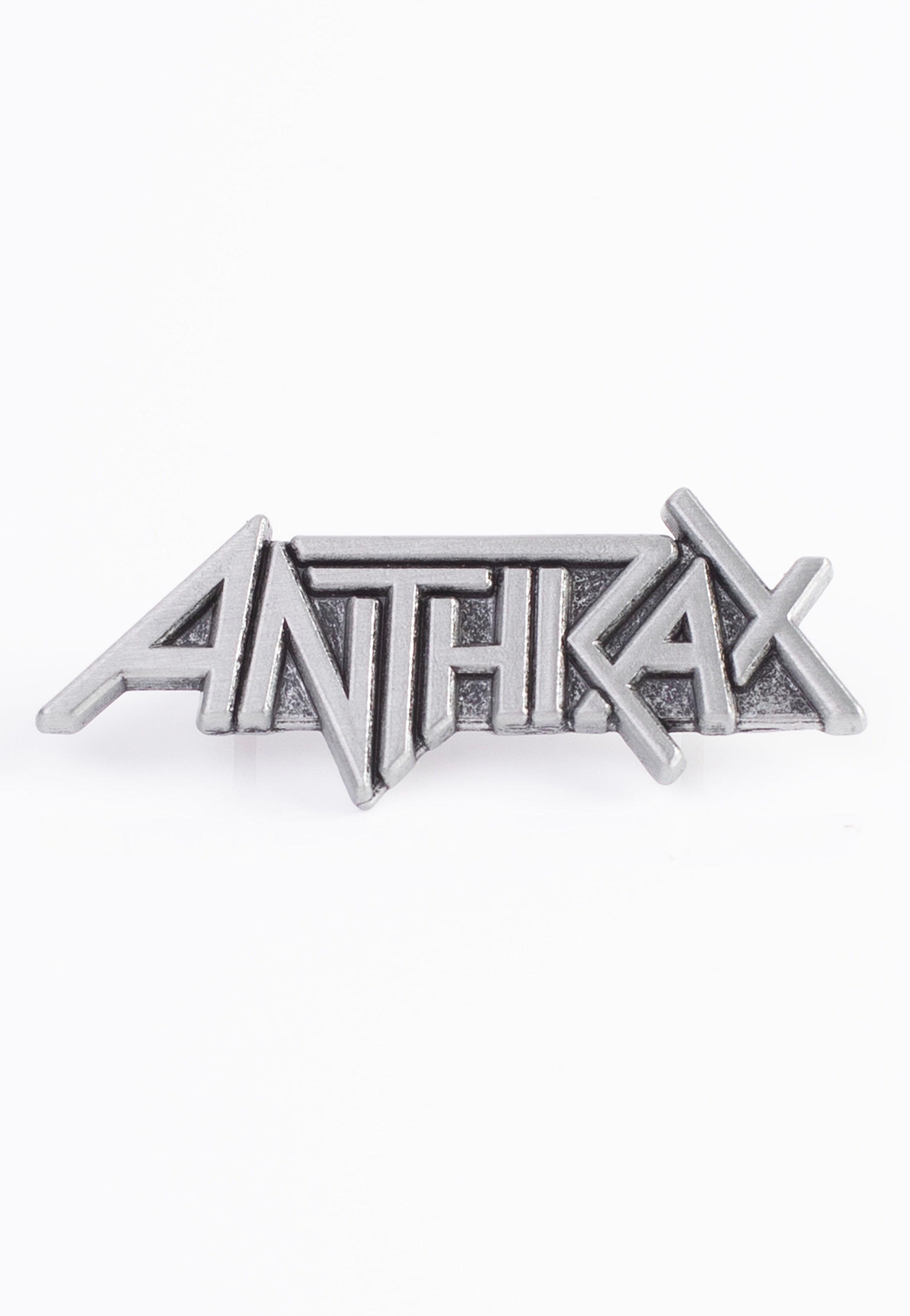 Anthrax Logo Pin spilla in metallo grigia