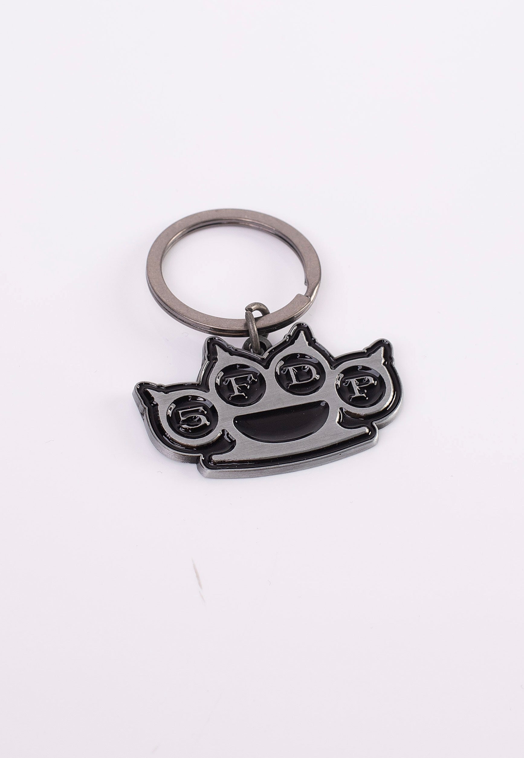 Five Finger Death Punch Knuckles Cut Out portachiavi grigio
