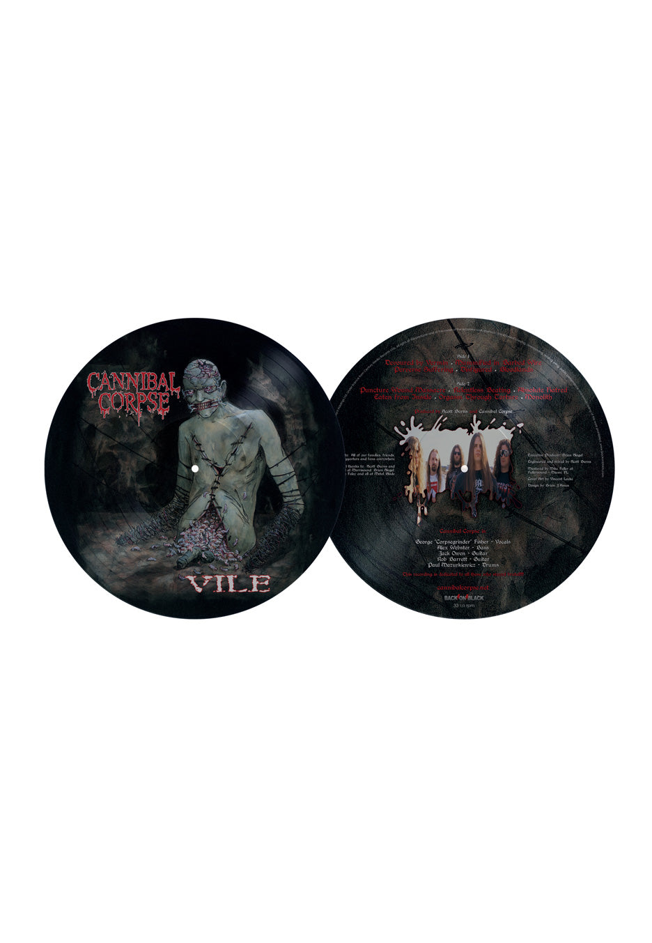 Cannibal Corpse Vile vinile LP picture disc edizione limitata