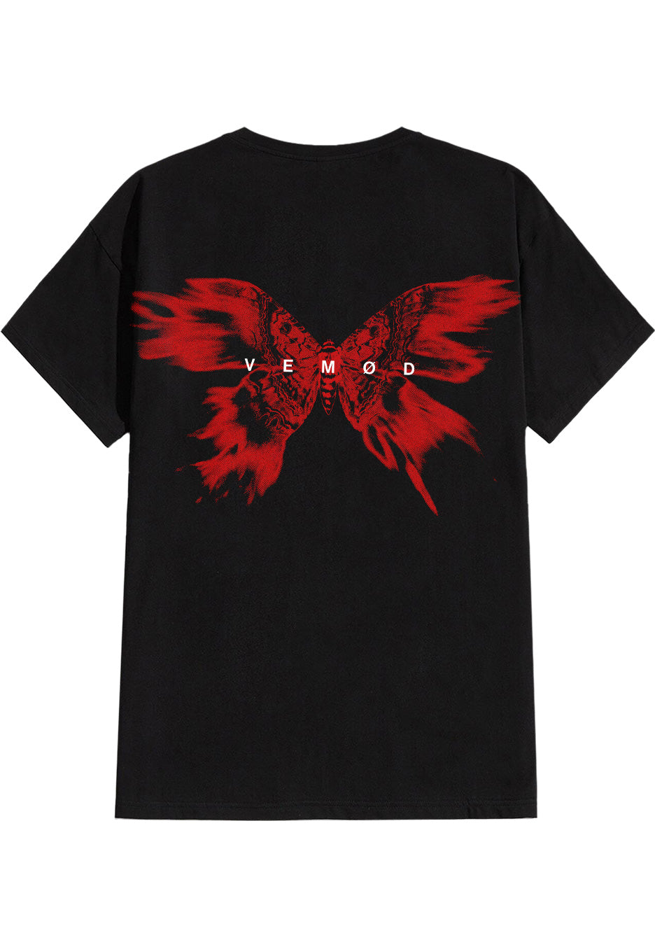VEMØD Moth T-Shirt nera in jersey
