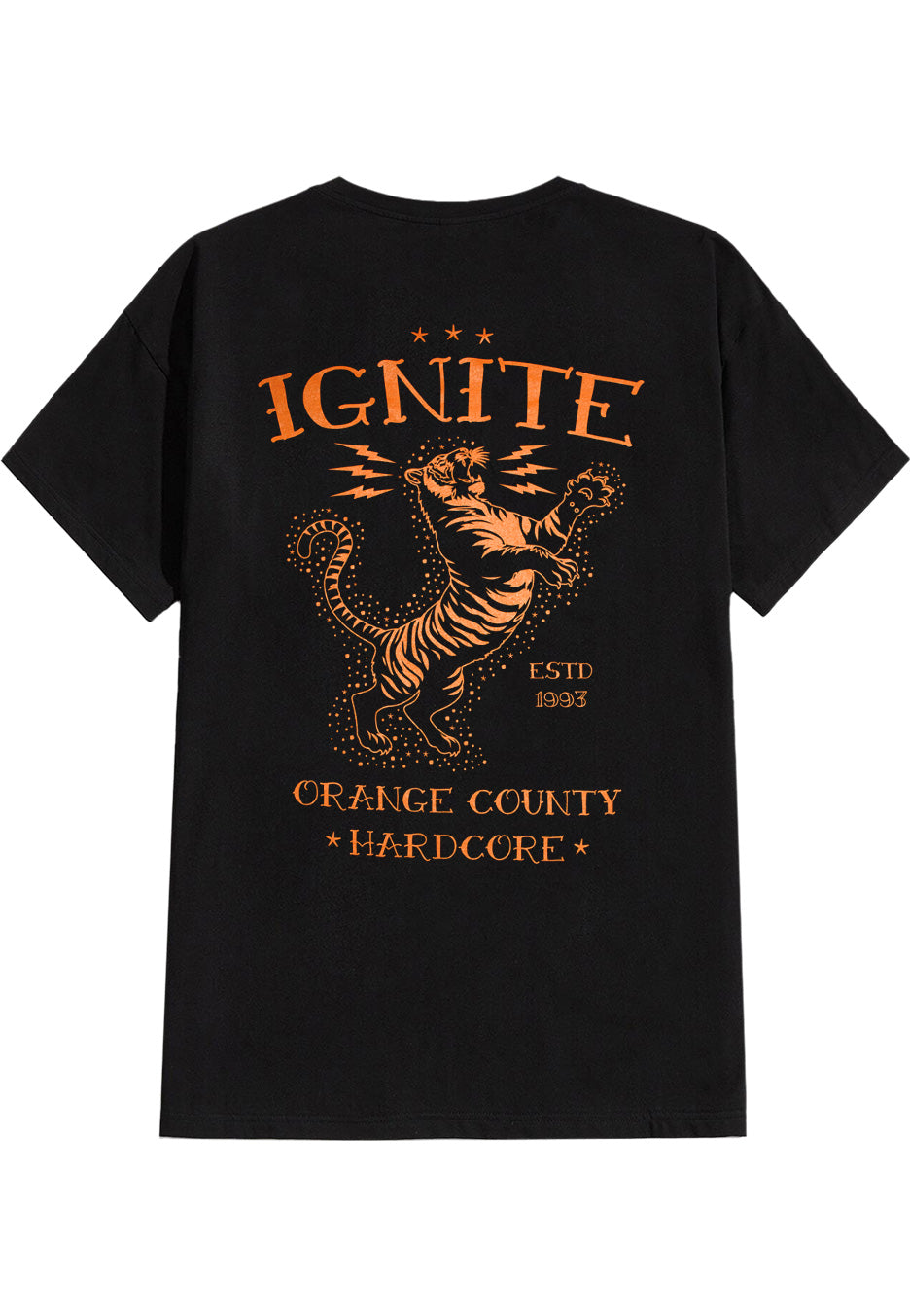 Ignite Tiger maglietta nera manica corta hardcore