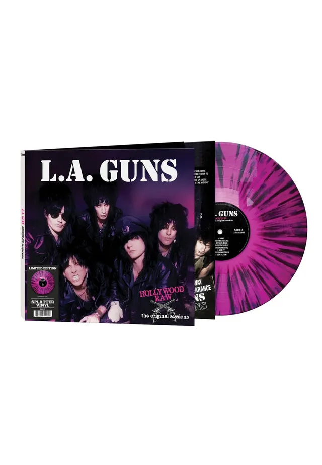 L.A. Guns Hollywood Raw vinile viola splatter limitato