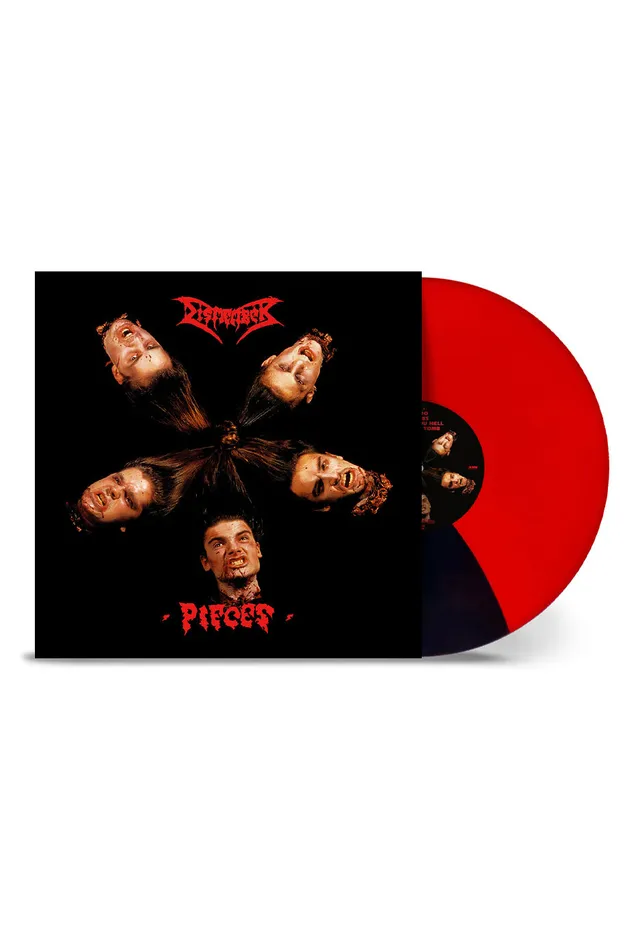 Dismember Pieces vinile LP rosso nero half half death metal
