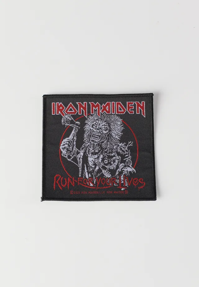 Iron Maiden Run For Your Lives toppa nera poliestere