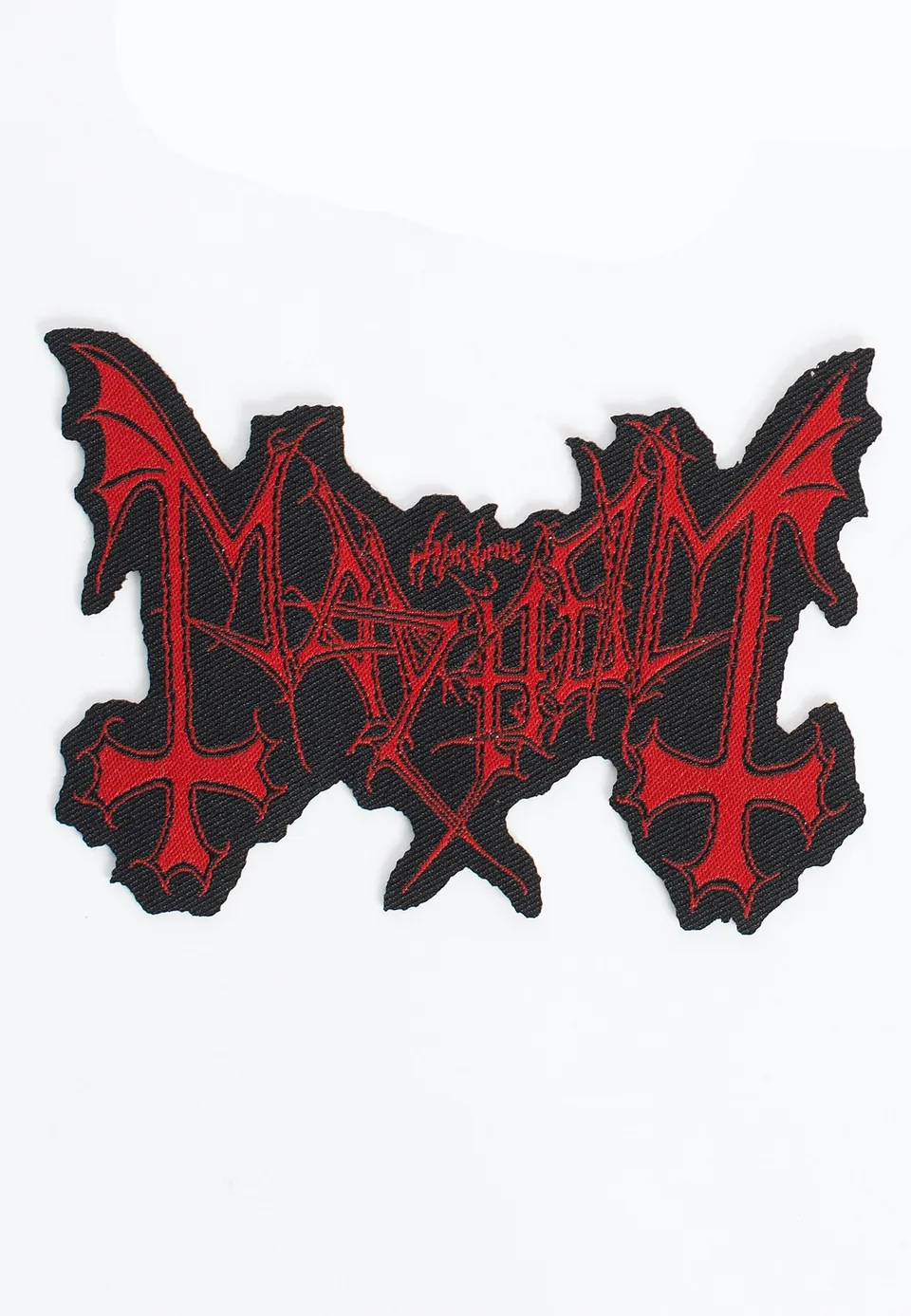 Mayhem Logo Cut Out toppa ricamata onesize black metal