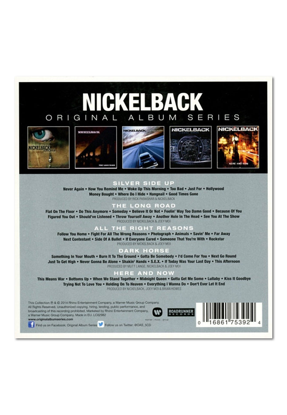 Nickelback Original Album Series CD box set hard rock