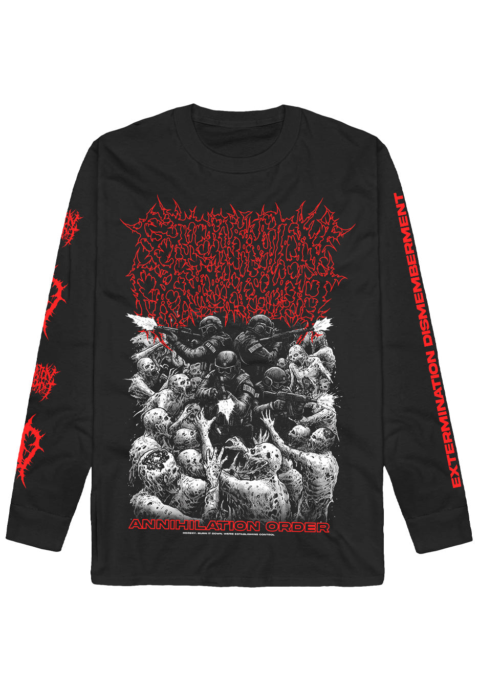 Extermination Dismemberment Annihilation Order longsleeve nero