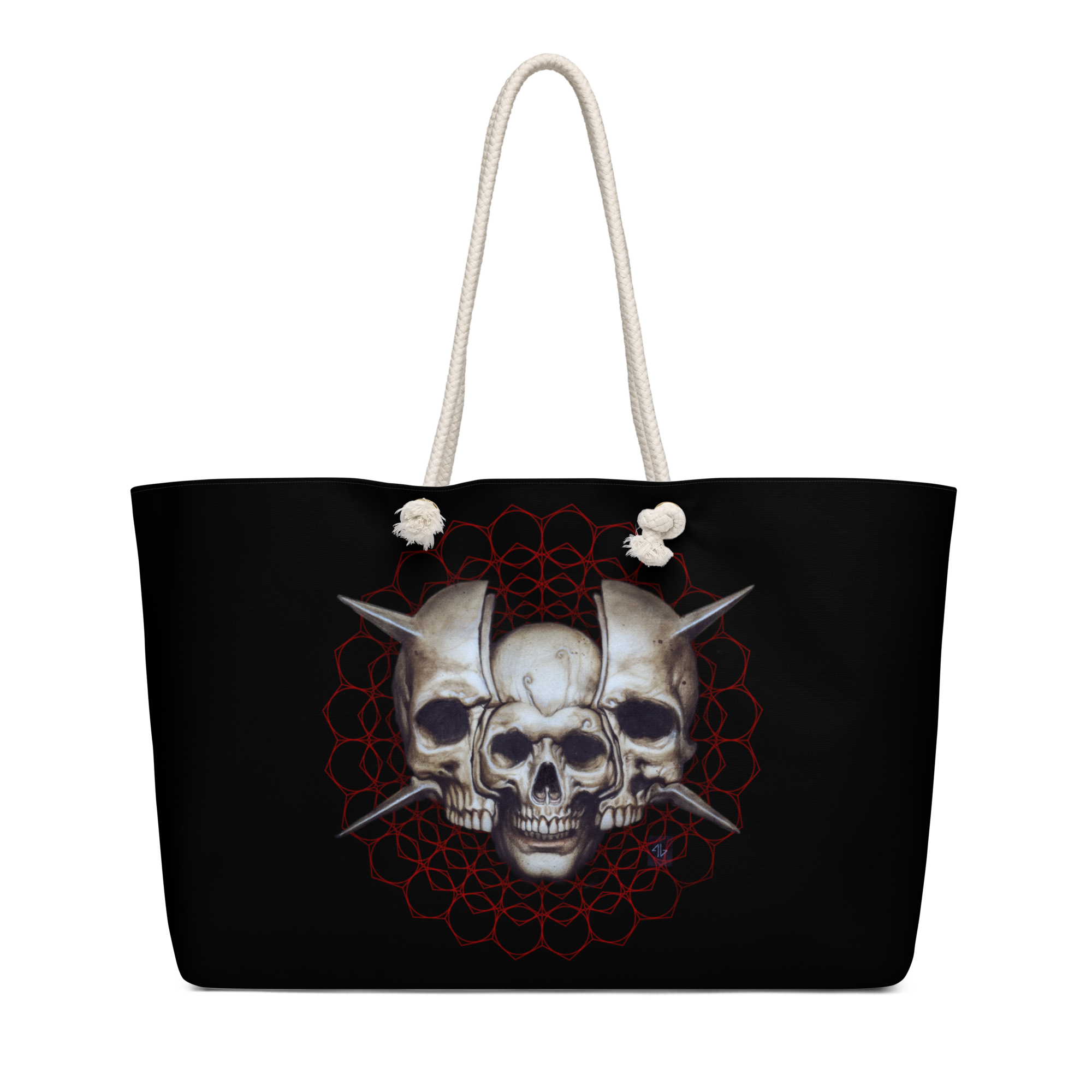 Tool Spike Skull borsa weekender 61x33 cm poliestere