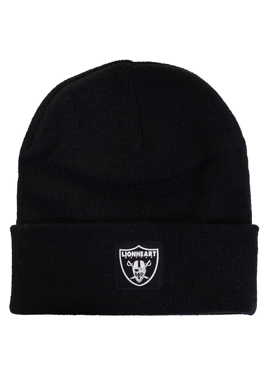 Lionheart Nation Black Beanie berretto nero lungo