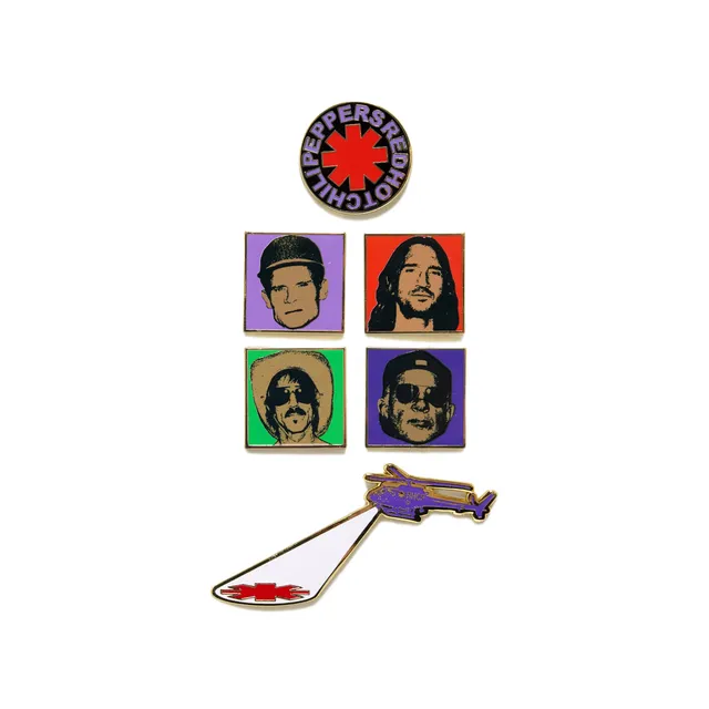 Red Hot Chili Peppers Happy Squares Set 6 Spille Smaltate