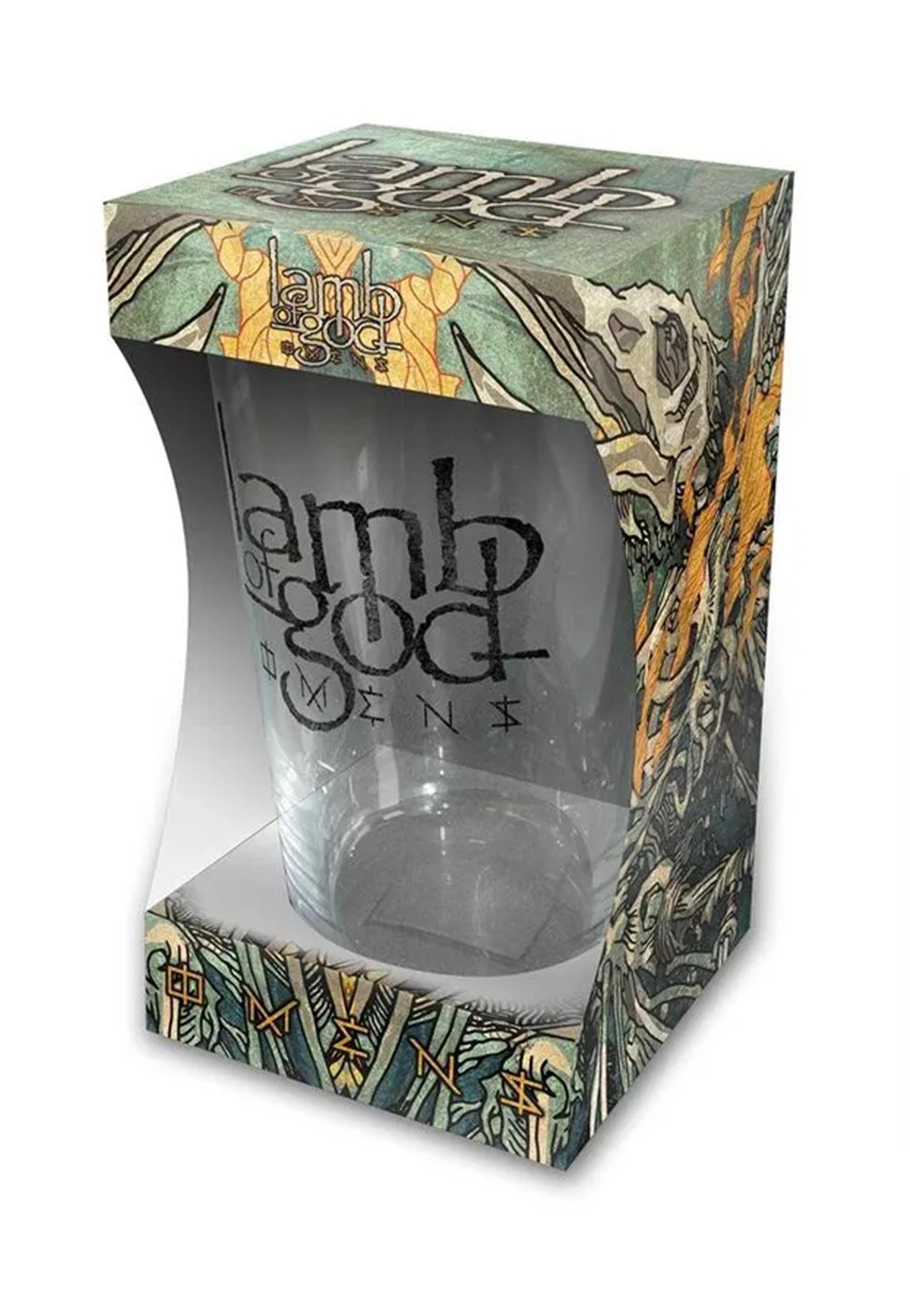 Lamb Of God Omens bicchiere vetro onesize thrash metal