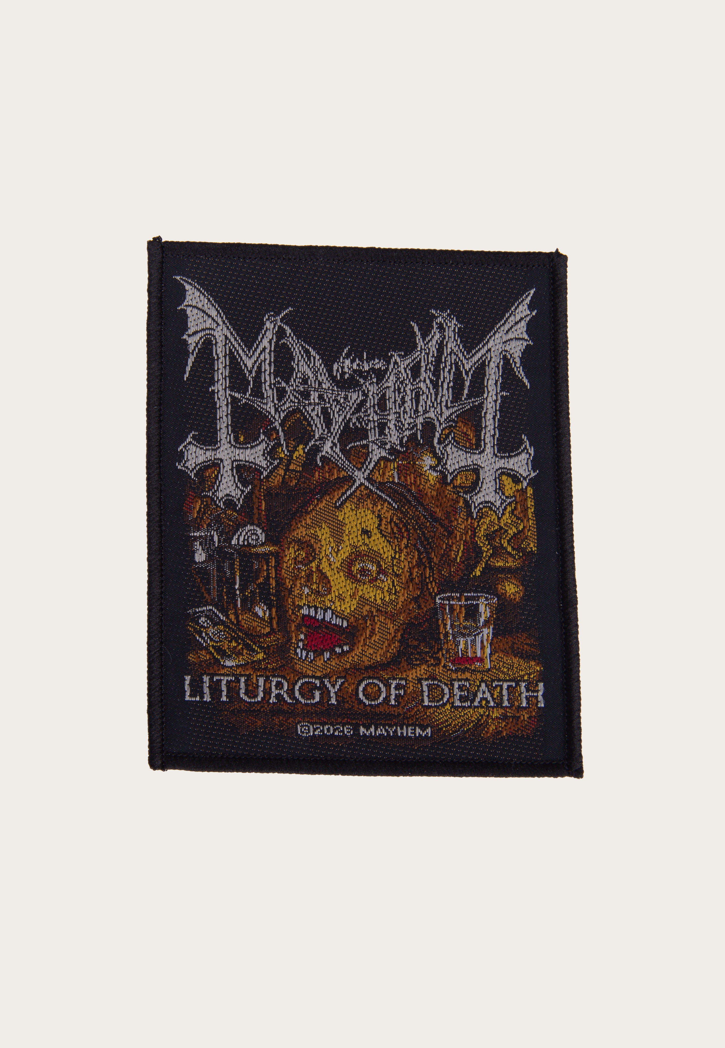 Mayhem Liturgy Of Death Patch toppa nera black metal