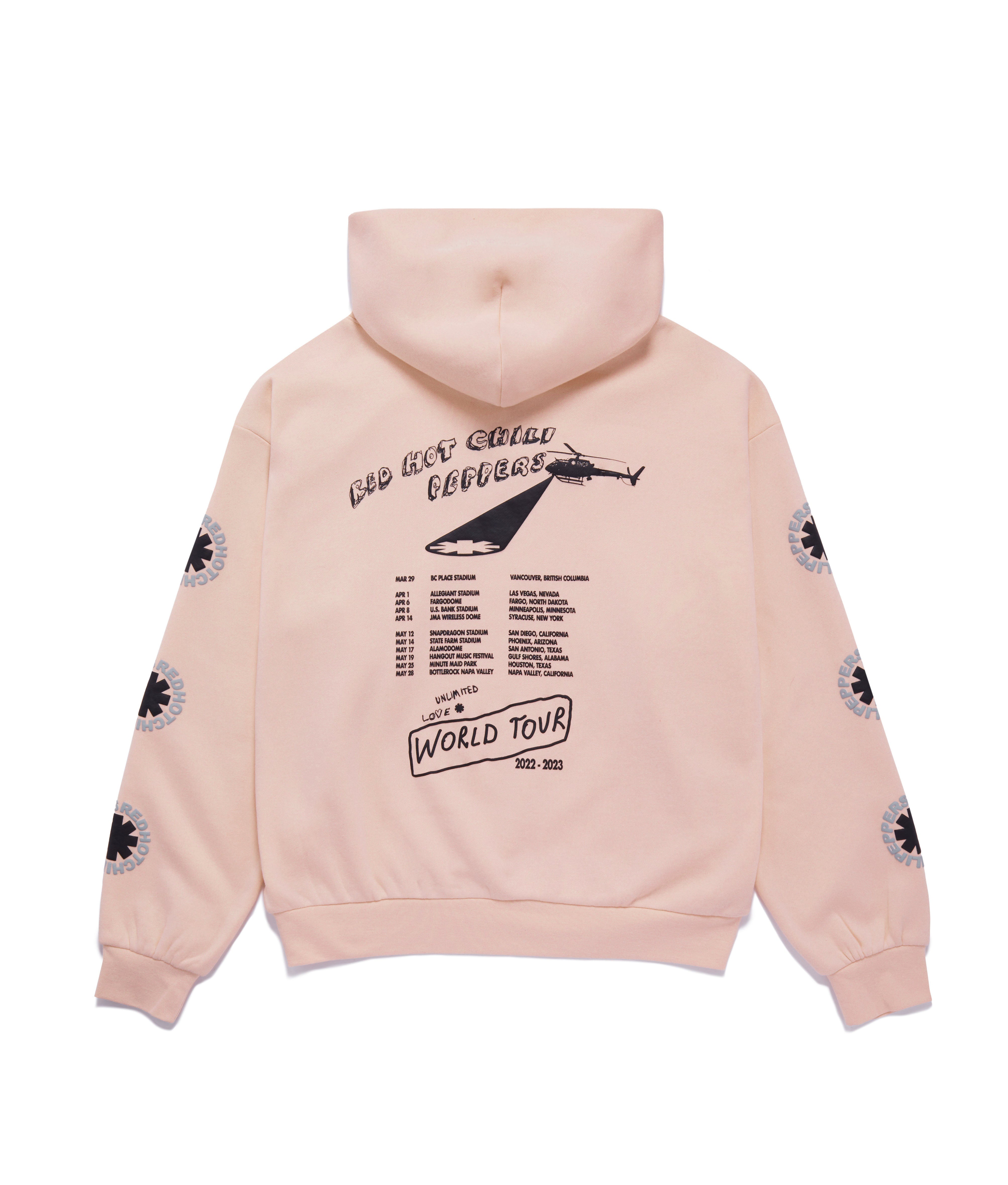 Red Hot Chili Peppers Sexy Time felpa cappuccio pesca