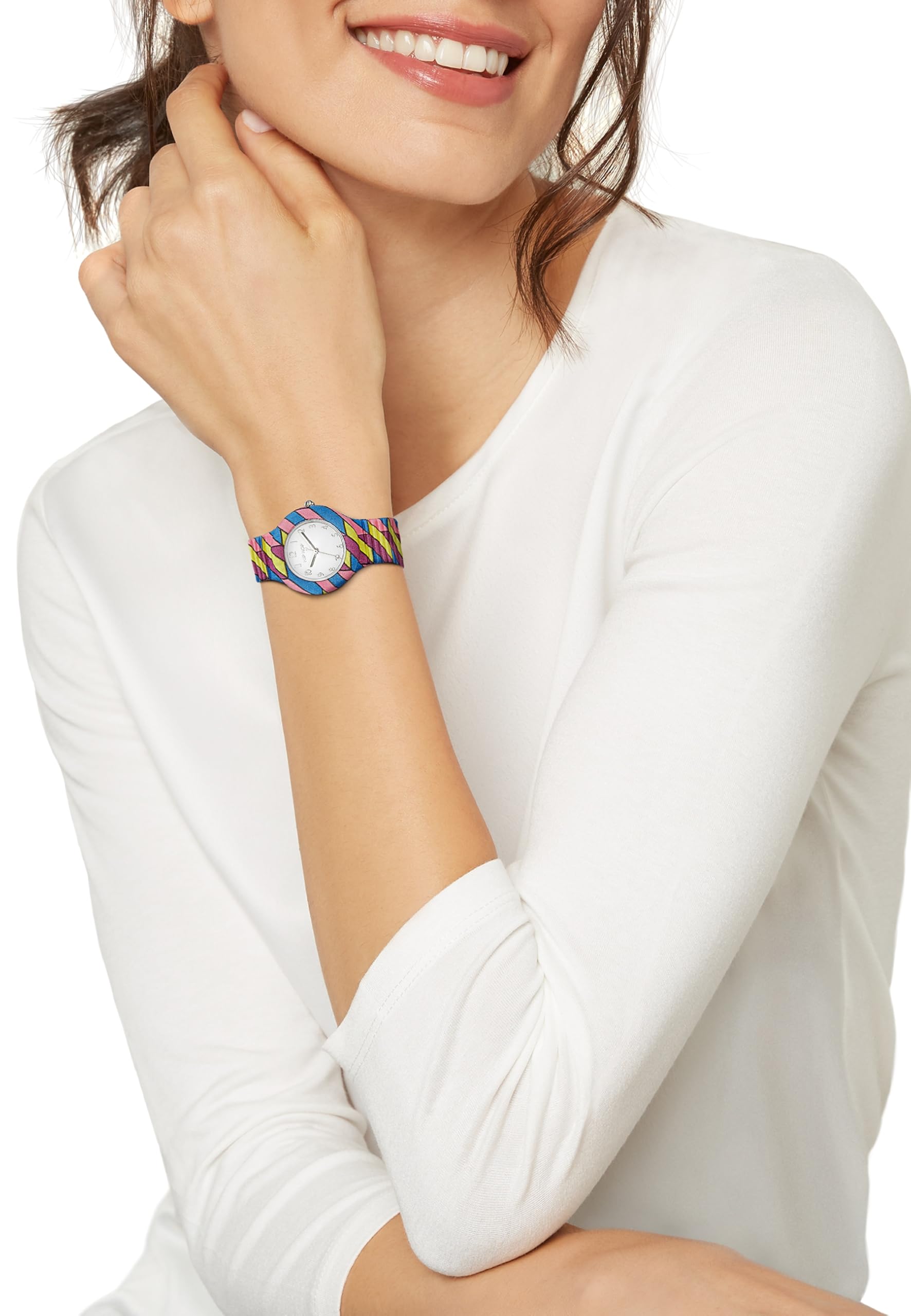 Hip Hop Dream in Colour HWU1141 orologio donna bianco multicolore