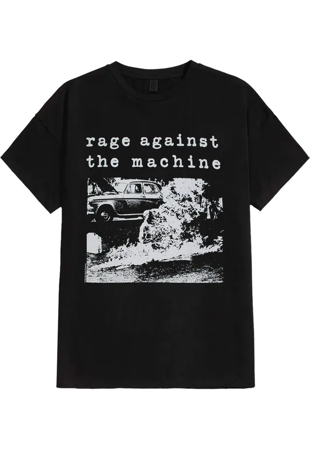 Rage Against The Machine Monk Fire T-Shirt Nera