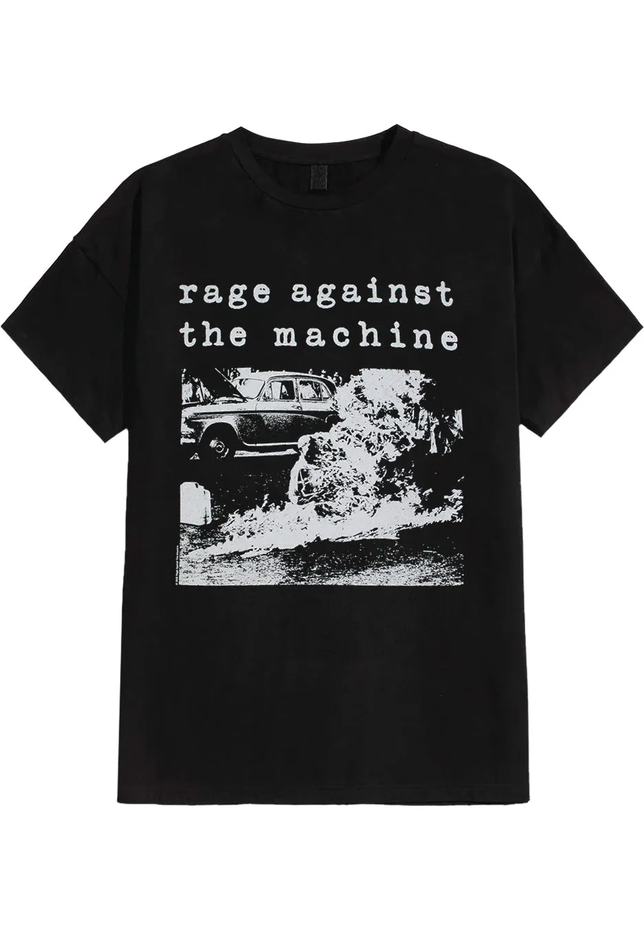 Rage Against The Machine Monk Fire T-Shirt Nera