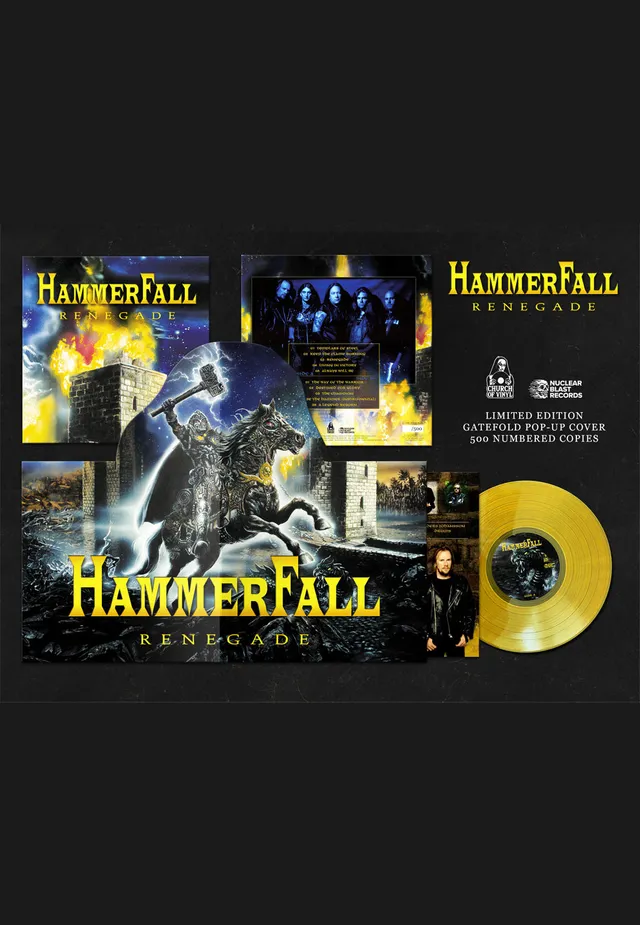 HammerFall Renegade Ltd Yellow vinile pop-up giallo
