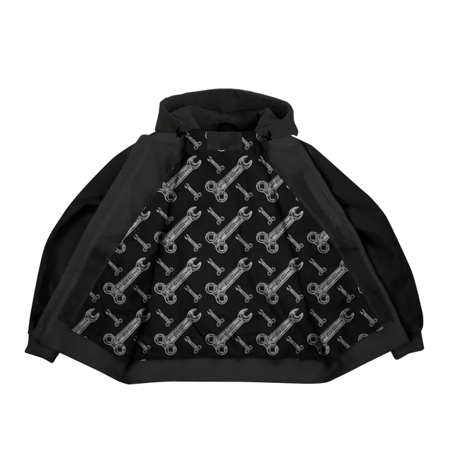 Tool Wrench giacca bomber uomo nero con cappuccio Large